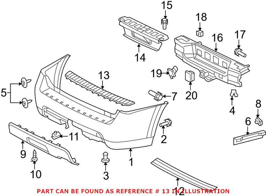 SAAB Bumper Step Pad - Rear 15135770